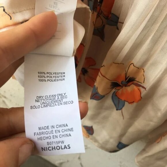 NEW NICHOLAS Smocked Floral Midi Skirt Size US 6 - Picture 14 of 14